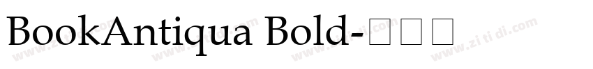 BookAntiqua Bold字体转换